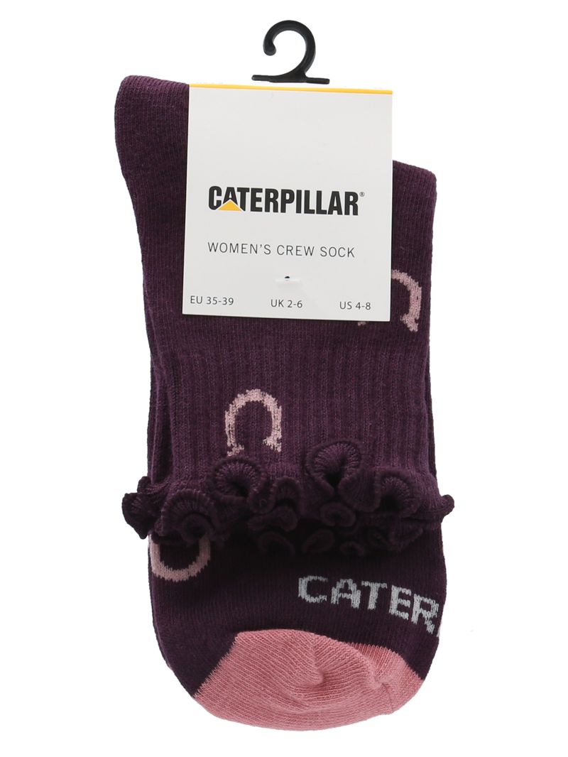 Calcetín Medio Mujer Diseño Herraduras Morado CAT