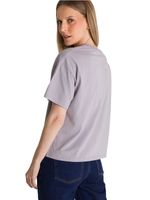 Polera Manga Corta Boxy Mujer Bordato CAT Lila CAT
