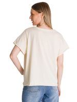 Polera Manga Corta Mujer Diseño Crema CAT