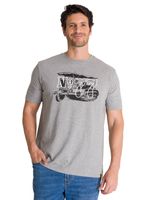 Polera Manga Corta Hombre Heritage N°77 Gris CAT