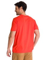 Polera Manga Corta Hombre Logo Caterpillar Rojo CAT