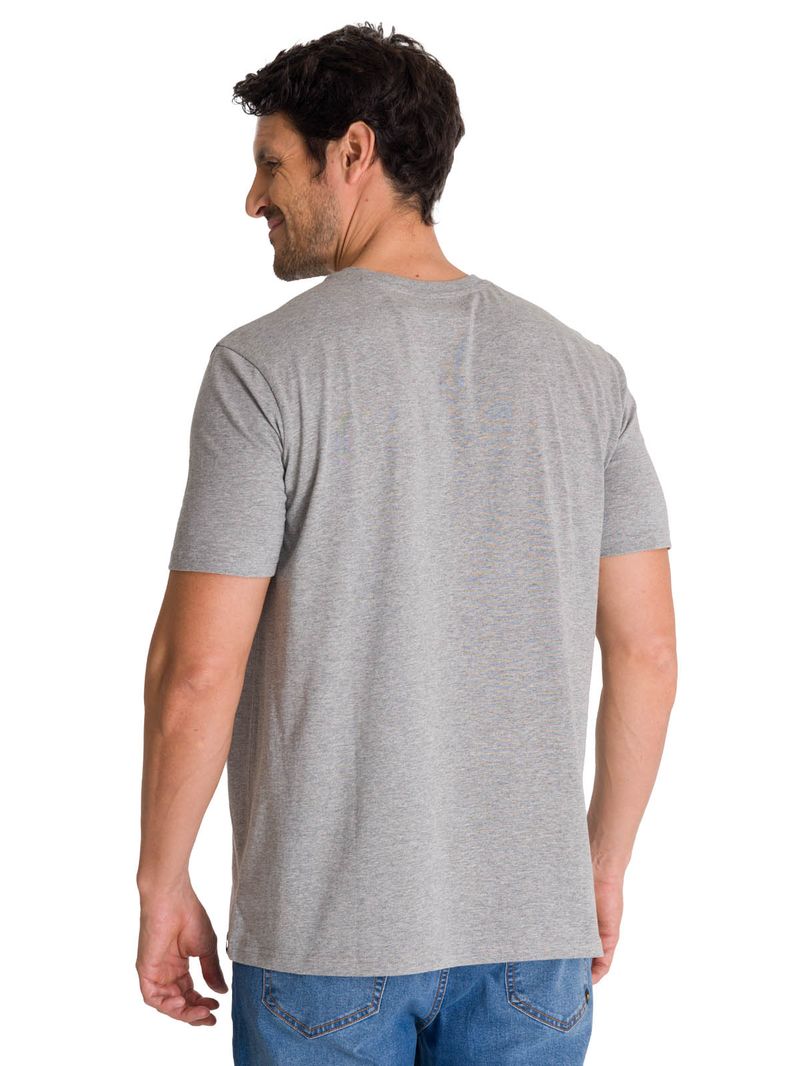 Polera Manga Corta Hombre Heritage N°77 Gris CAT