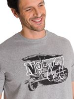 Polera Manga Corta Hombre Heritage N°77 Gris CAT