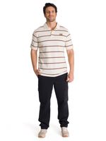 Polera Polo Manga Corta Hombre Logo Beige CAT