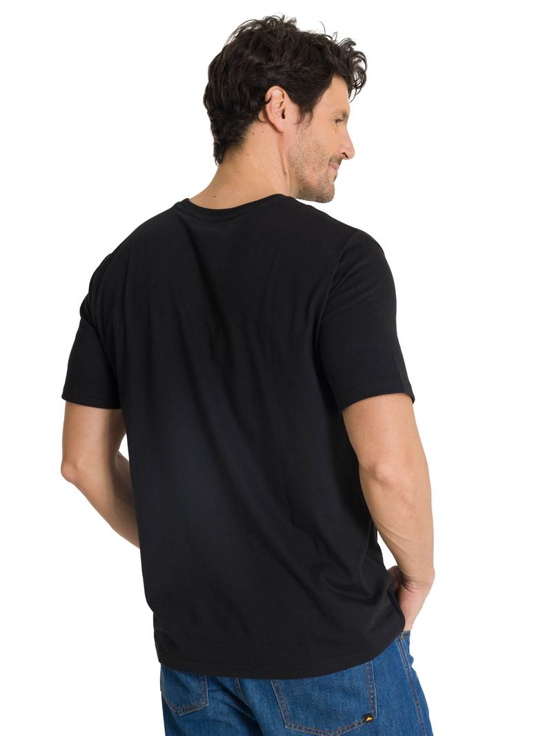 Polera Manga Corta Hombre Caterpillar Puff Negro CAT