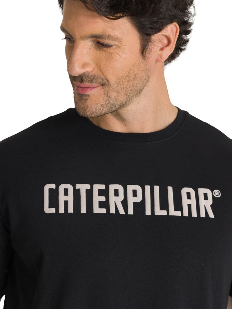 Polera Manga Corta Hombre Caterpillar Puff Negro CAT