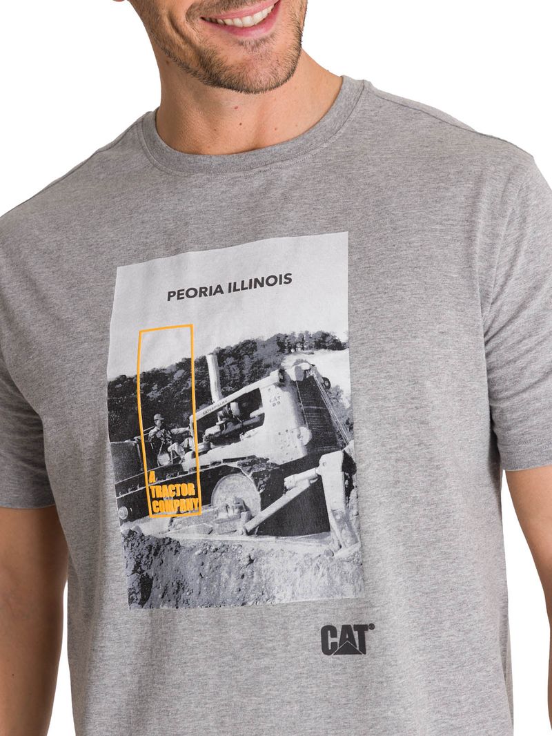 Polera Manga Corta Hombre Everyday Workwear Gris CAT