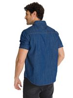 Camisa Manga Corta Hombre Denim Azul CAT