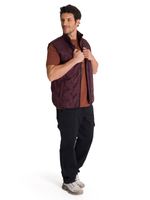 Chaqueta Sin Mangas Hombre Bonded Granate CAT