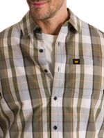 Camisa Manga Larga Hombre Poplin Oliva CAT