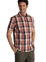 Camisa Manga Corta Hombre Plaid Poplin Terracota CAT