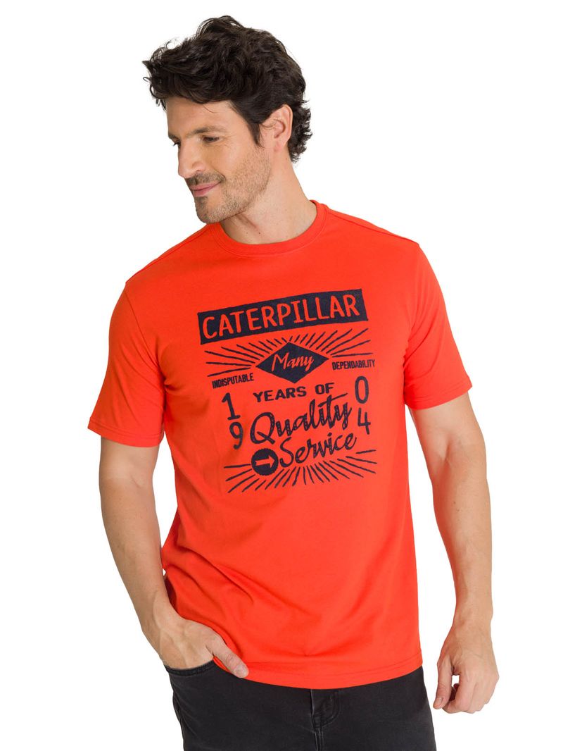 Polera Manga Corta Hombre Heritage 1904 Rojo CAT