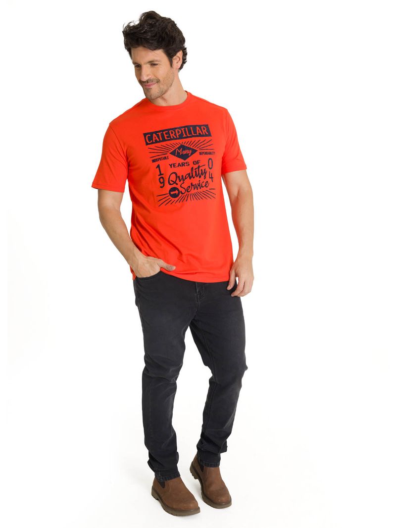 Polera Manga Corta Hombre Heritage 1904 Rojo CAT
