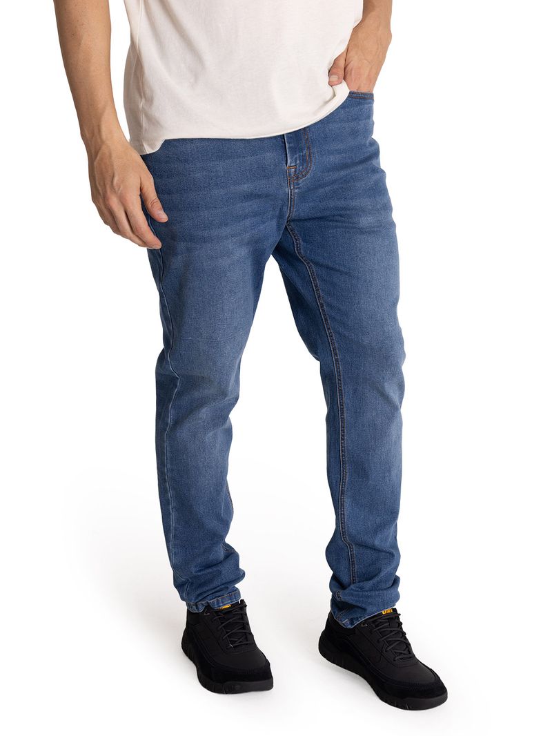 Jeans Stretch Hombre Denim Skinny Azul CAT