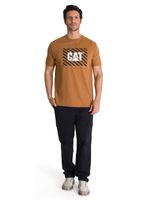 Polera Manga Corta Hombre Everyday Workwear Café CAT