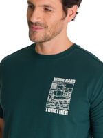 Polera Manga Corta Hombre Heritage Diseño Petroleo CAT