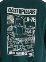 Polera Manga Corta Hombre Heritage Diseño Petroleo CAT