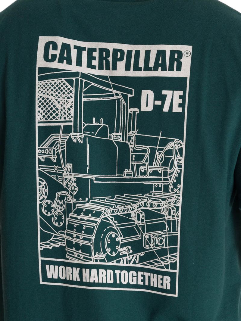 Polera Manga Corta Hombre Heritage Diseño Petroleo CAT