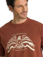 Polera Manga Corta Hombre Roam Free Terracota CAT