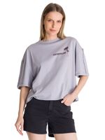 Polera Manga Corta Oversize Mujer Diseño Lila CAT