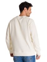 Polerón Crewneck Hombre Logo Caterpillar Blanco CAT