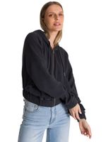 Polerón Con Gorro Mujer Waffle-Knit Grafito CAT