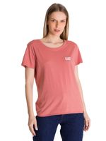 Polera Manga Corta Mujer Logo Terracota CAT