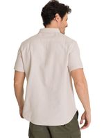 Camisa Manga Corta Hombre Oxford Relaxed Beige CAT