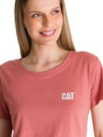 Polera Manga Corta Mujer Logo Terracota CAT