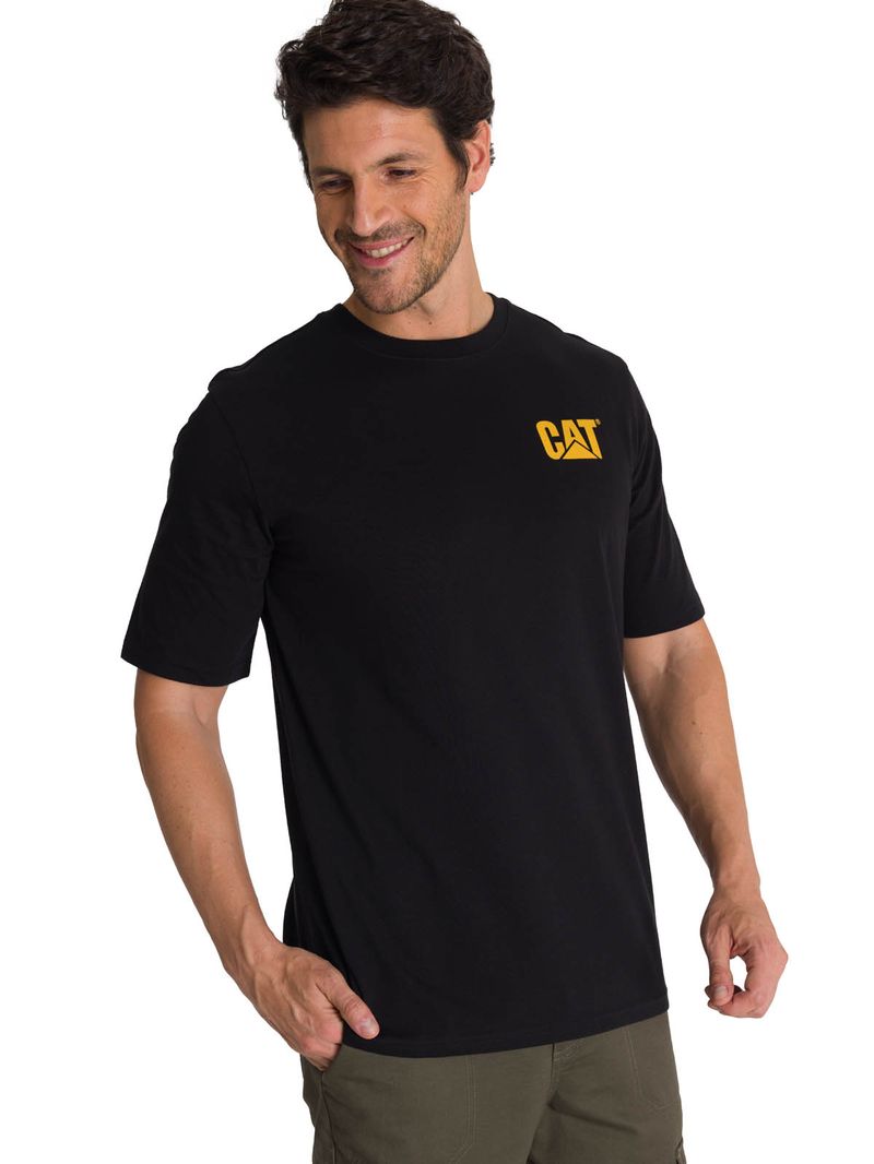 Polera Manga Corta Hombre Diseño MFW Negro CAT