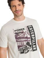 Polera Manga Corta Hombre Heritage Power For Crema CAT