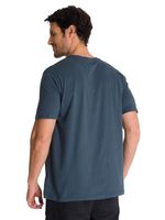 Polera Manga Corta Hombre Logo Caterpillar Azul CAT