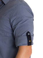 Camisa Manga Larga Hombre Convertible Azul Acero CAT