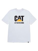 Polera Manga Corta Hombre Diseño Do The Work Blanco CAT