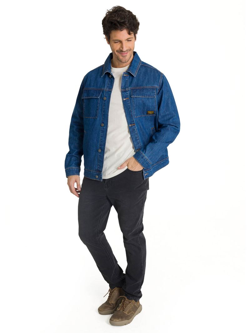 Chaqueta de Jeans Hombre Denim Work Azul CAT