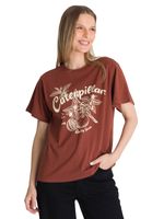 Polera Manga Corta Mujer Diseño Ladrillo CAT