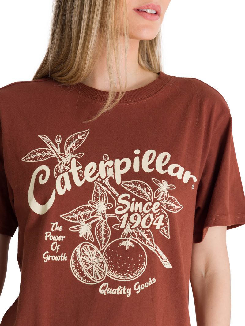 Polera Manga Corta Mujer Diseño Ladrillo CAT