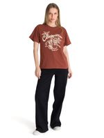 Polera Manga Corta Mujer Diseño Ladrillo CAT