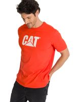 Polera Manga Corta Hombre Logo Roja CAT