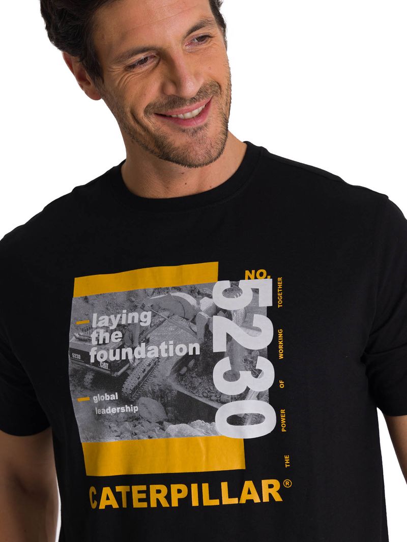 Polera Manga Corta Hombre Everyday Workwear Negro CAT