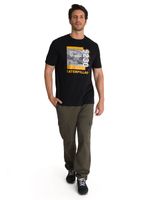 Polera Manga Corta Hombre Everyday Workwear Negro CAT