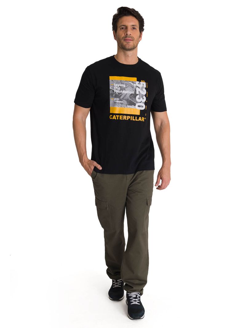 Polera Manga Corta Hombre Everyday Workwear Negro CAT