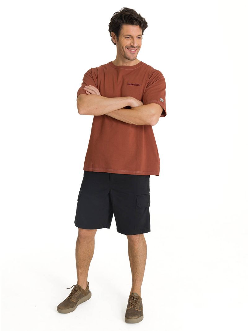 Polera-Casual-Hombre-Heavyweight-Relaxed-Ladrillo-CAT