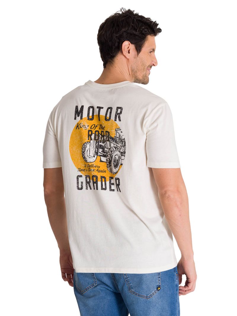 Polera Casual Hombre Heritage Motor Grader Beige CAT