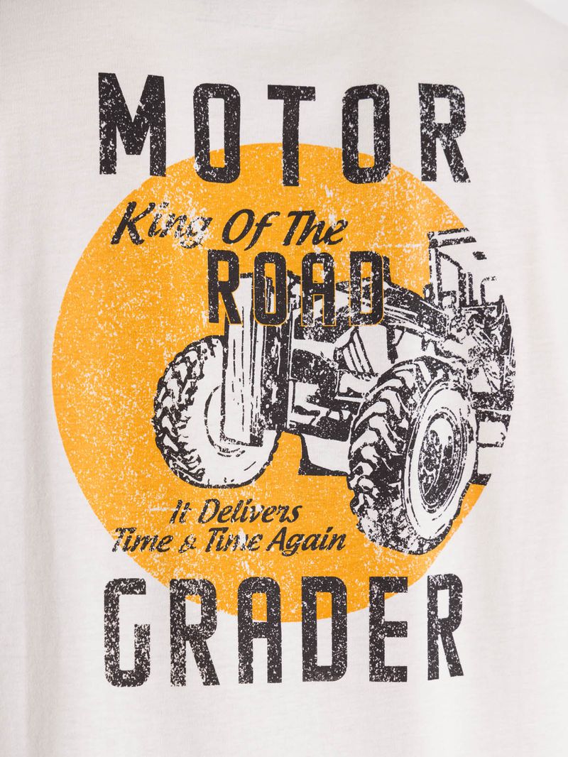 Polera Casual Hombre Heritage Motor Grader Beige CAT