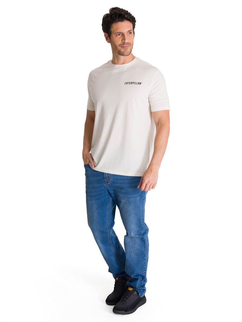 Polera Casual Hombre Heritage Motor Grader Beige CAT