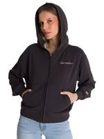 Polerón Crewneck Mujer Relaxed French Terry Negro CAT