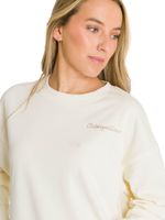 Polerón Full Zip Mujer Relaxed French Terry Blanco CAT