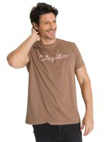 Polera Manga Corta Hombre Roam Free Café CAT