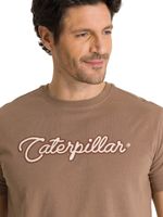 Polera Manga Corta Hombre Roam Free Café CAT